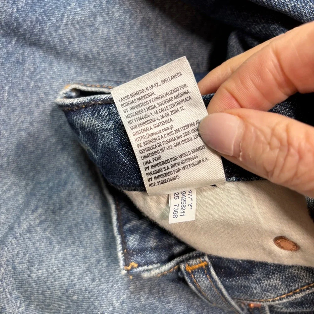 American Eagle Loose Fit Easyflex Jeans Mens 34x34 Medium Wash Wide Leg #1089